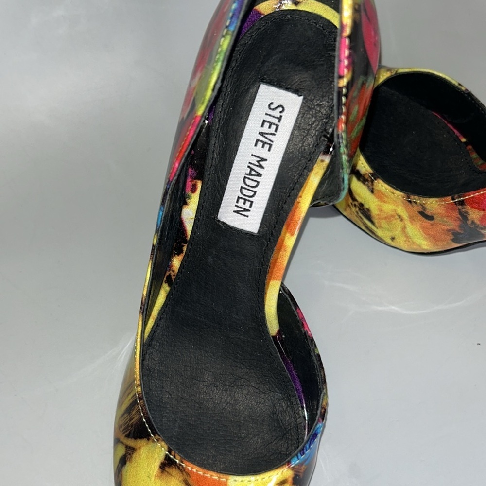 NWOT Steve Madden groovi PU floral D’Orsay stiletto heel - Picture 2 of 8